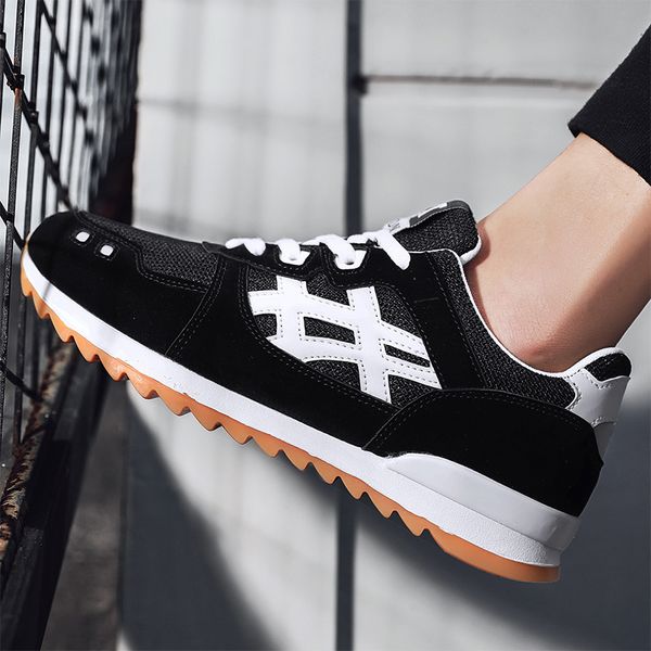 

2020 men protection sneakers wearable trainning shoes chaussure fashion leather jogger tiger gel shoes delivery