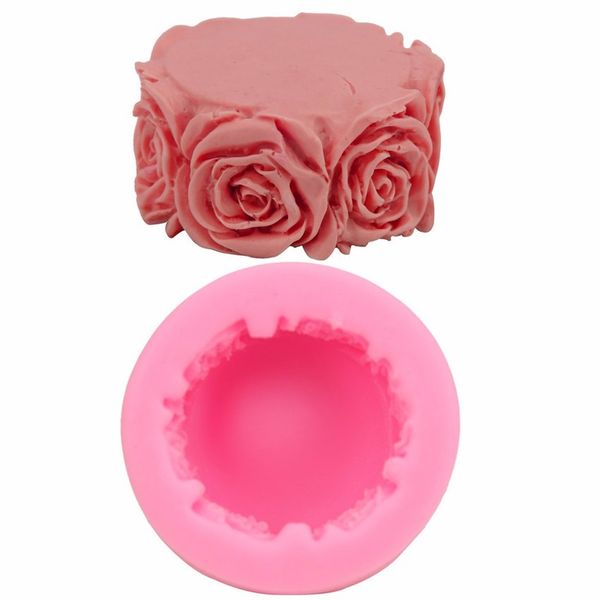 

rose flowers round silicone mold soap forms diy mold craft molds stampi candle in silicone cake tools