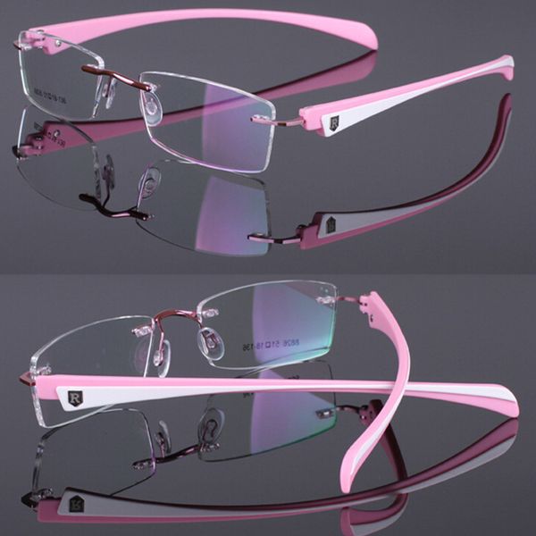 

tr90 rimless eyeglass frames myopia rx able glasses spectacles, Black