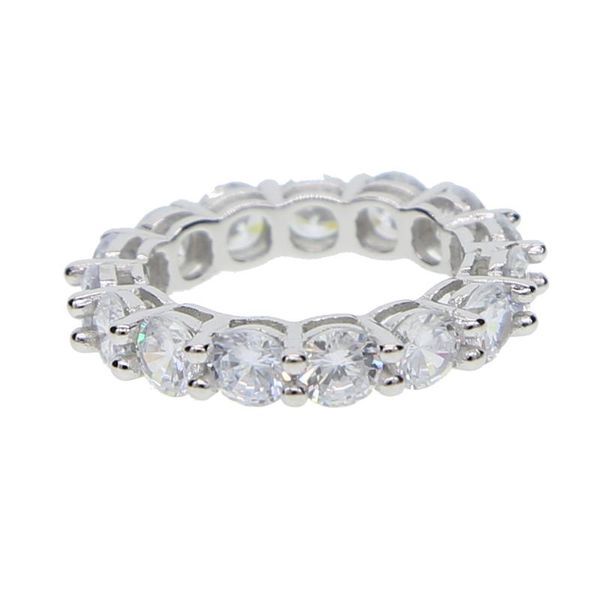 

3 size 925 sterling silver elegantment ring 1 row sparkling clear crystal cz fashion jewelry for women wedding / party gift, Golden;silver