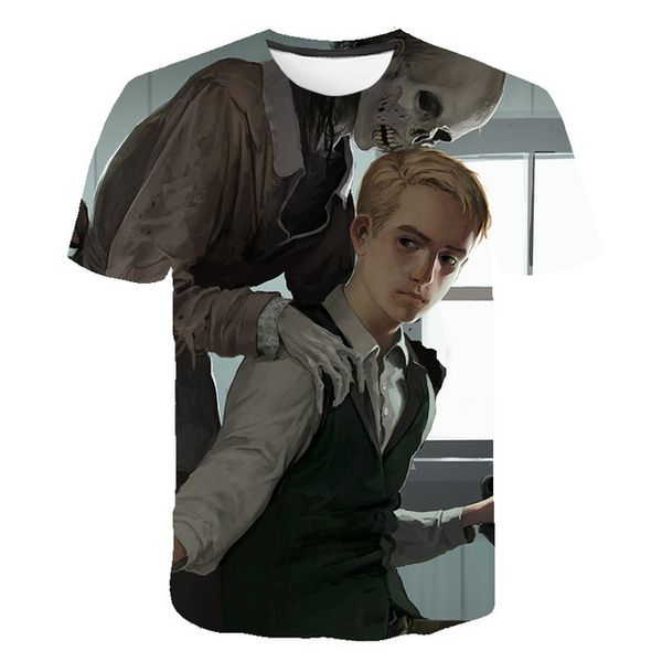 

blood black rose print 3d print shirts humor plus size funny men clothing