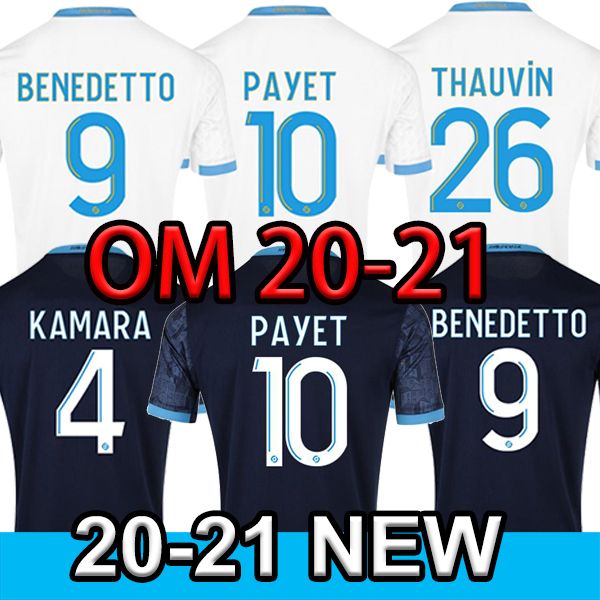 

20 21 olympique de marseille soccer jersey om jerseys 2020 2021 maillot de foot payet thauvin benedetto football jerseys men and kids kit, Black;yellow