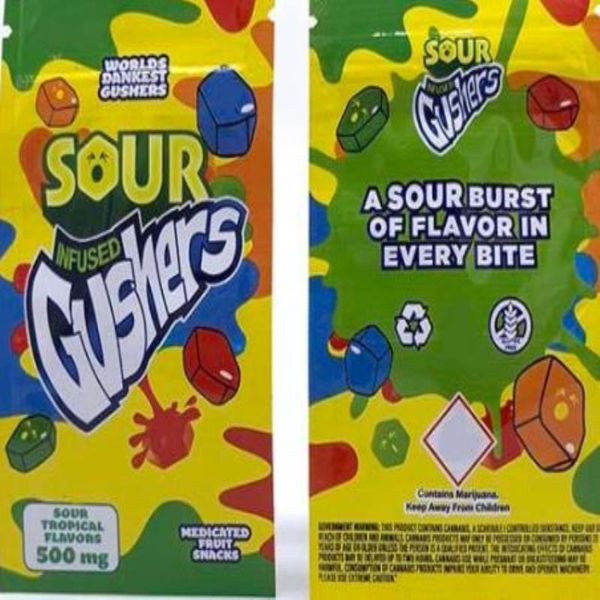 

plastic gusher bag zipper worls 500mg dankest gushers gushers sour bag flavors green infused mylar tropical storage 2 yrawg homeindustry
