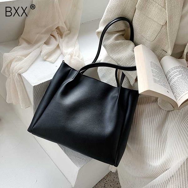 

bxx] сплошной цвет большие емкости кожа pu crossbody сумки для женщин 2020 простой messenger плеча сумка женщины сумки hk394