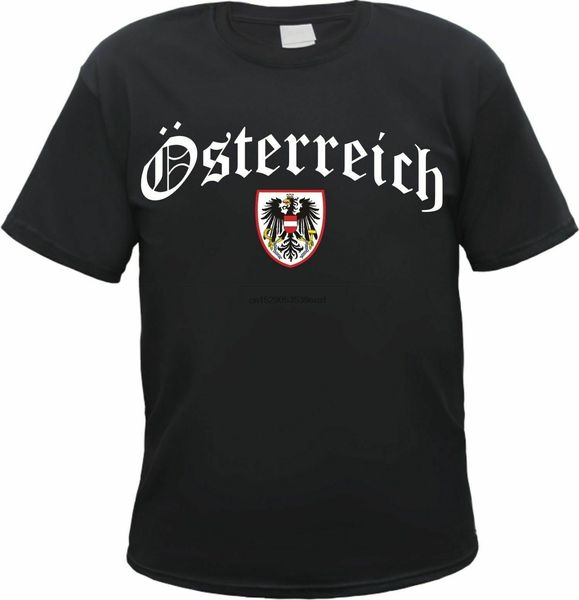 

austria t-shirt-altdeutsch with coat of arms-size s to 3xl-black-austria- show original title