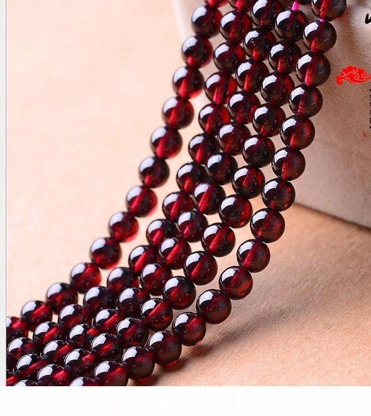 

3a 4a 5a 6a garnet beads round pure natural crystal semi-finished beaded bracelets diy jewelry accessories