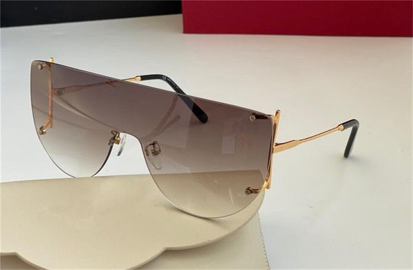 

selling fashion avant-garde sunglasses new rimless one-piece lens 222s protective design uv400 fashion glasses style wholesale glasses, White;black