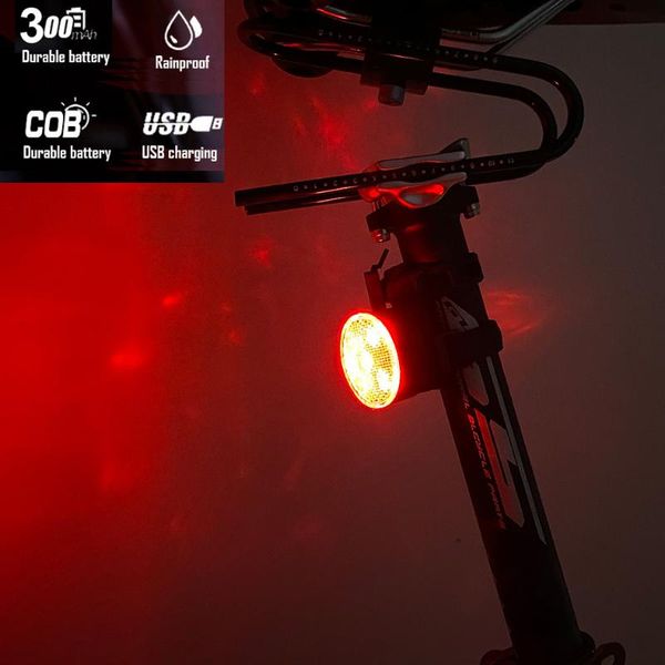 

bike lights usb rechargeable bicycle tail light rear led back waterproof warning cycling seatpost