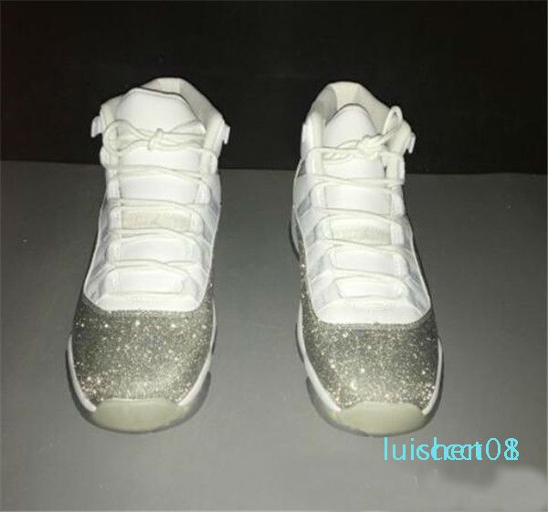

2020 new release 11 low wmns metallic silver designer mens basketball shoes 11s metallic silver sports women sneakers ct08