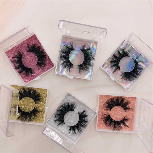 

6 pairs/lot mink 3d lashes dramatic long 25mm eyelashes private label square boxes