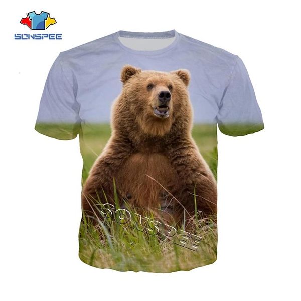 

summer men polar bear print forest design sportswear 3d print shirts plus size hentai aesthetic men clothing