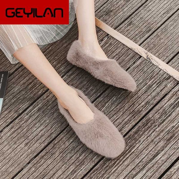 

fur loafers comfortable womens shoes cute women flat shoes women buty damskie schuhe damen winter slip on, Black