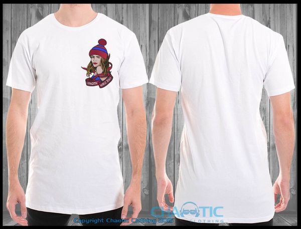 

2019 men punk tall tee longline t shirt chaotic hipster pin up girl retro vintage fashion edm cotton t shirt