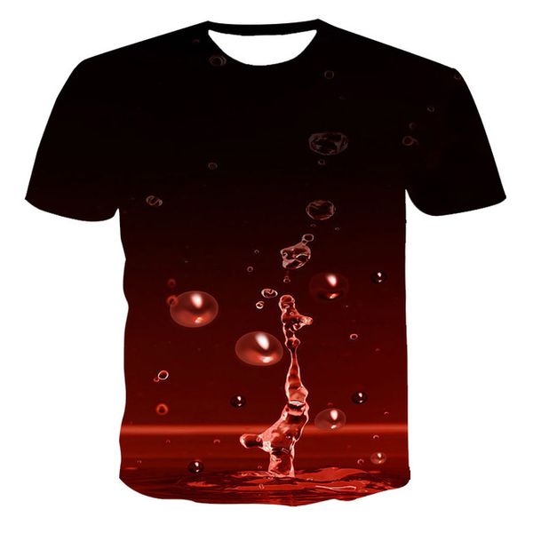 

summer men cool light effect breathable printing 3d print shirts harajuku anime oversized men clothing