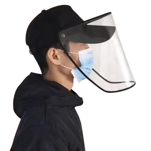 

sun hat protective cap anti-fog saliva dust-proof removable eye protection boys and girls transparent protective cap #zer, Blue;gray