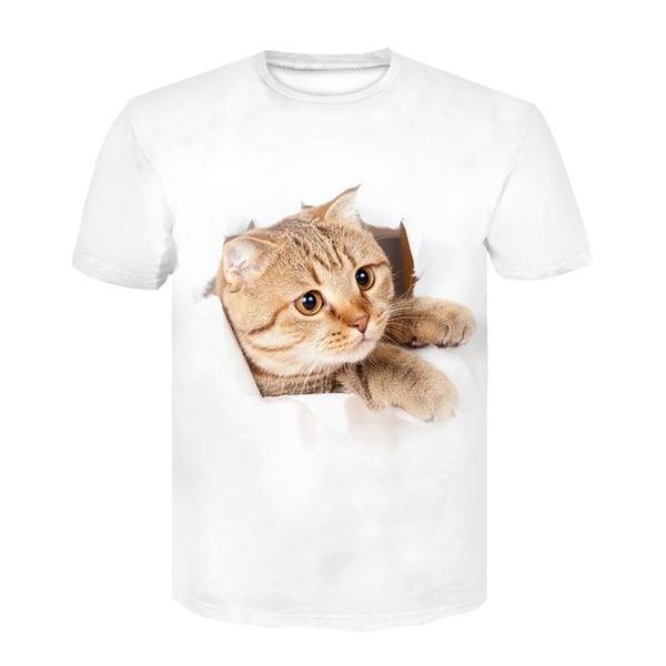 

cat animal men clothing 3d print shirts humor hippie harajuku men clothing