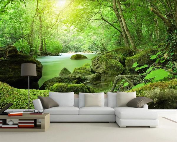

3d modern wallpaper 3d landscape wallpaper fantasy forest hd natural scenery romantic scenery decorative silk 3d mural wallpaper