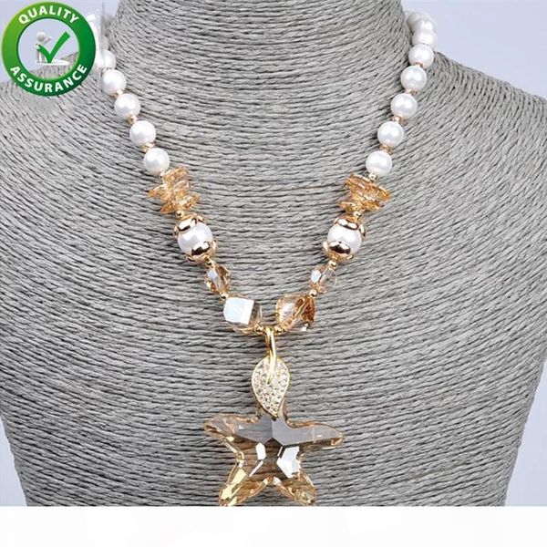 

luxury designer jewelry women necklaces iced out pendant crystals rhinestones pandora style charm bohemia star pearl wedding accessories, Silver