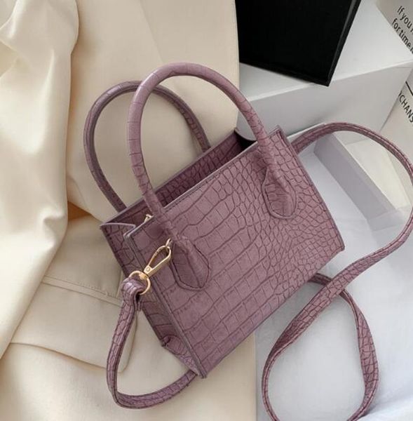 

2020 fashion women small handbags alligator shoulder bags plain candy color crossbody totes flap