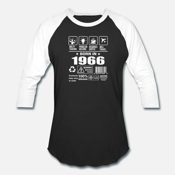 

born in 1966 t shirt men personalized 100% cotton crew neck slim fit funny casual spring slim shirt, White;black