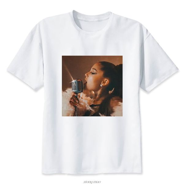

new white women clothes casual summer ariana grande singer print short sleeve o-neck t shirt femme camiseta mujer tumblr
