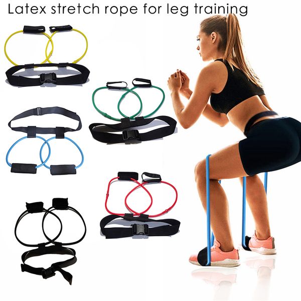 

resistance bands fitness set band for bulegs muscle training adjustable waist belt elastic pedal exerciser workout