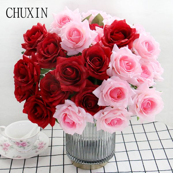 

decorative flowers & wreaths hand-held rose artificial flower bouquet home decor wedding decorations fake valentine's day roman
