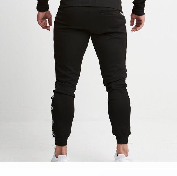 

new gyms mens joggers pants fitness casual fashion joggers sweatpants bottom snapback pants men casual pants, Black