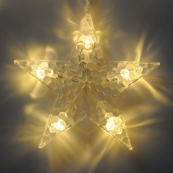 

bulbs globes balls five-pointed star fairy string lights led lamps christmas party decor eu plug