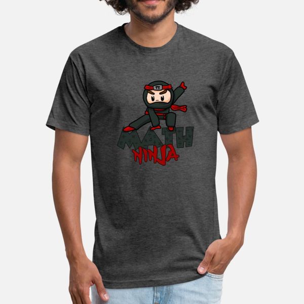 

math ninja t shirt men design tee shirt plus size 3xl fit fit casual spring pattern shirt
