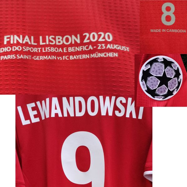 

2020 final lisbon danke maillot match worn player issue with all match details soccer patch badge
