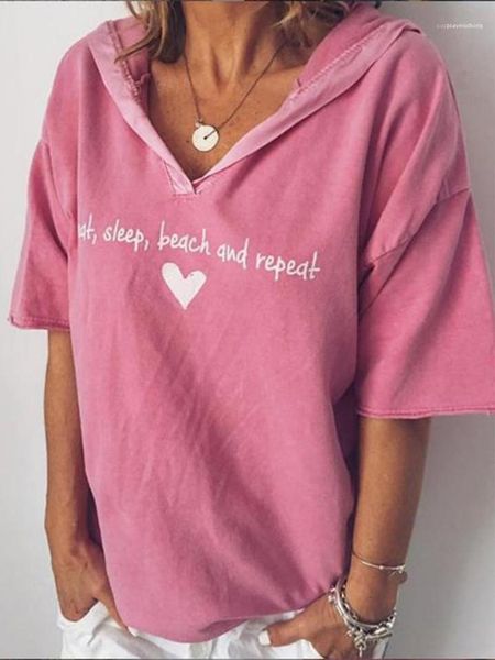 

tshirts fashion letter printed summer short sleeve casual womens hooded summer t shirts womens designer, White