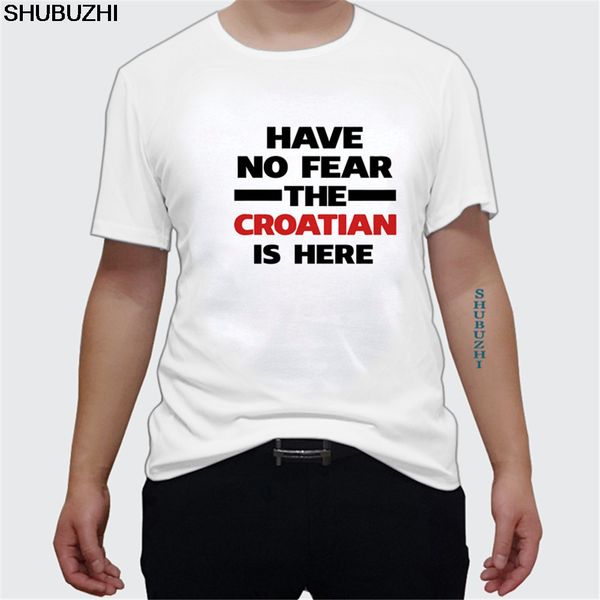 

print cotton no fear croatian is here croatia pride funny flag t shirt euro size