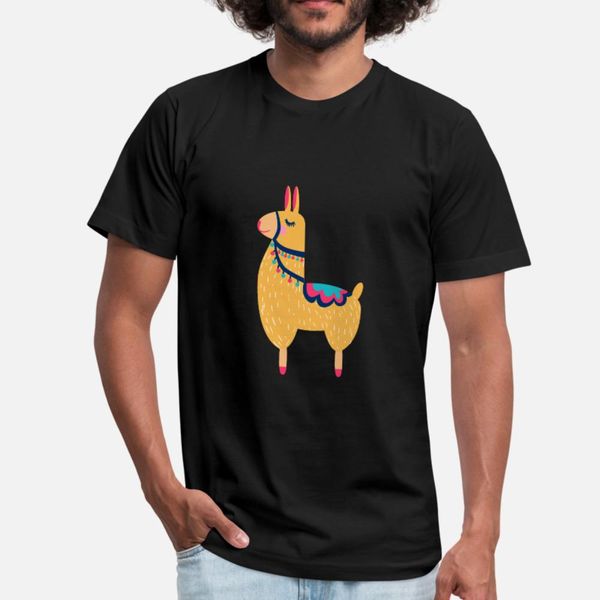 

lama t shirt men printed tee shirt round neck pictures gift authentic summer style novelty shirt