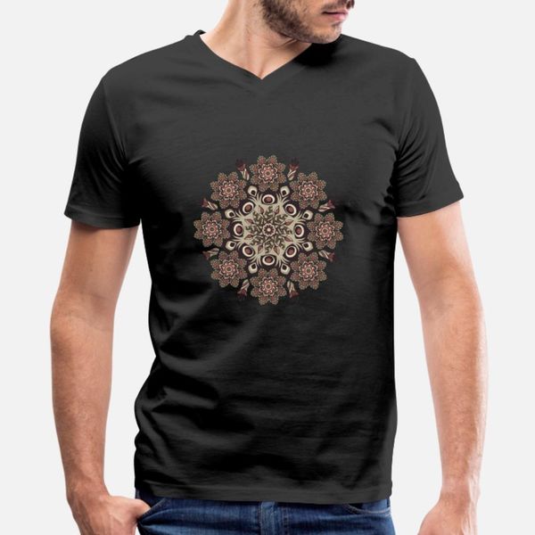 

mandala brown t shirt men designs tee shirt плюс размер 3xl новизна сыпучие смешной повседневный весна урожай рубашка