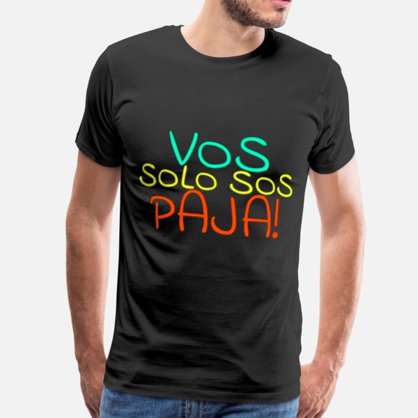 

vos solo sos paja t shirt men print cotton round collar standard anti-wrinkle breathable summer novelty shirt