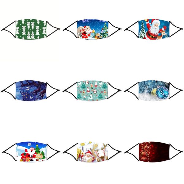 

reusable cotton face christmas masks with breath valve pm2.5 mouth christmas mask anti-dust fabric fliter christmas mask washable #37633, Black