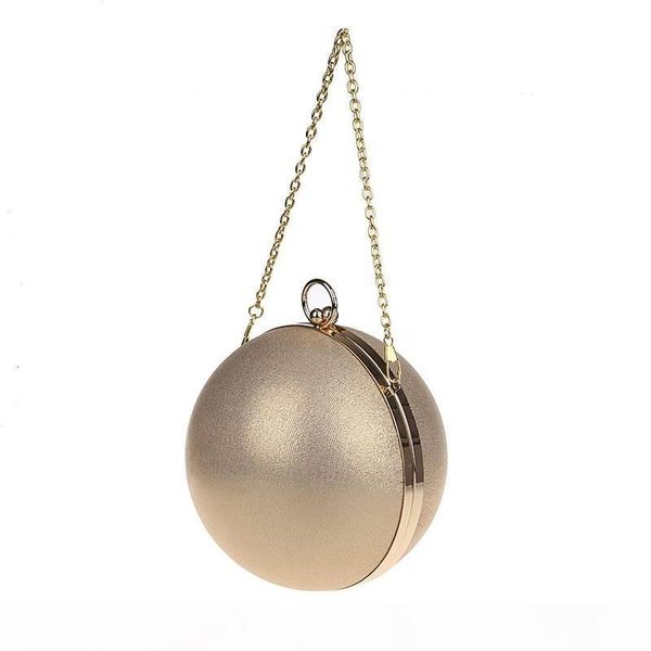 

designer-ute funny bags round spherical evening clutch bag bridal wedding clutch purse fashion ball chain hand bag shoulder bag