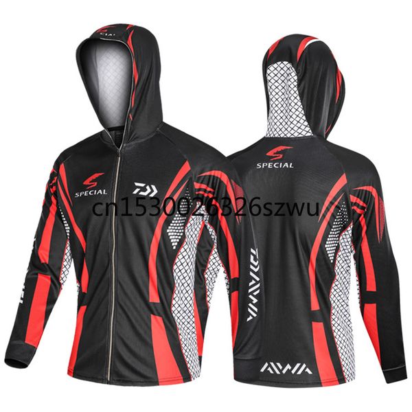 

2020 summer fishing clothing hooded men jacket waterproof quick-drying coat zipper fishing shirt hiking cycling clothes, Gray;blue