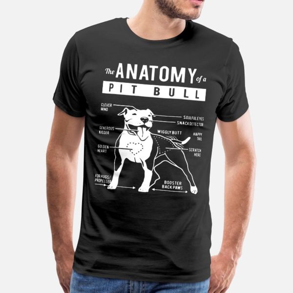 

the anatomy of a pit bull t shirt men customize tee shirt o neck slim interesting new fashion spring autumn vintage shirt