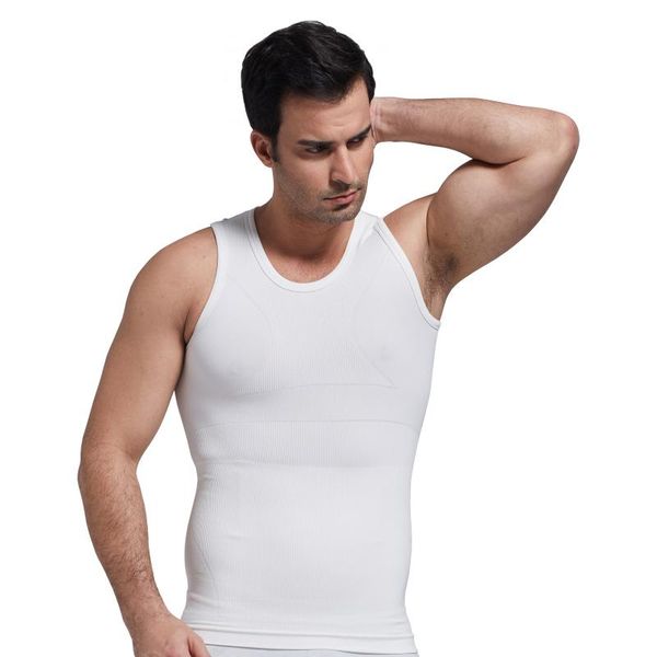 

men running vest slimming waist trainer shaper vest gym fitness training tank sleeveless body shaper male sports clothing, Black;blue