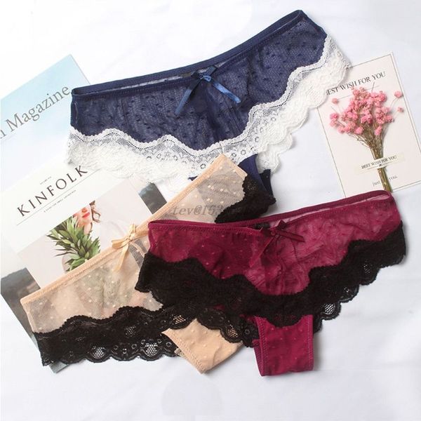 

lace briefs low-rise thongs hollow underpants ultra thin knickers women hipster lingerie lady underwear panties, Black;pink