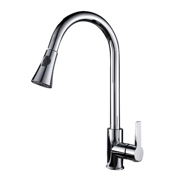 

durable home pull out sink tap modern kitchen faucet brass and cold water