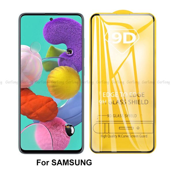 

9d full cover tempered glass for samsung a51 a71 a70 a50 a91 a10s a20s huawei p30 p40 lite ship