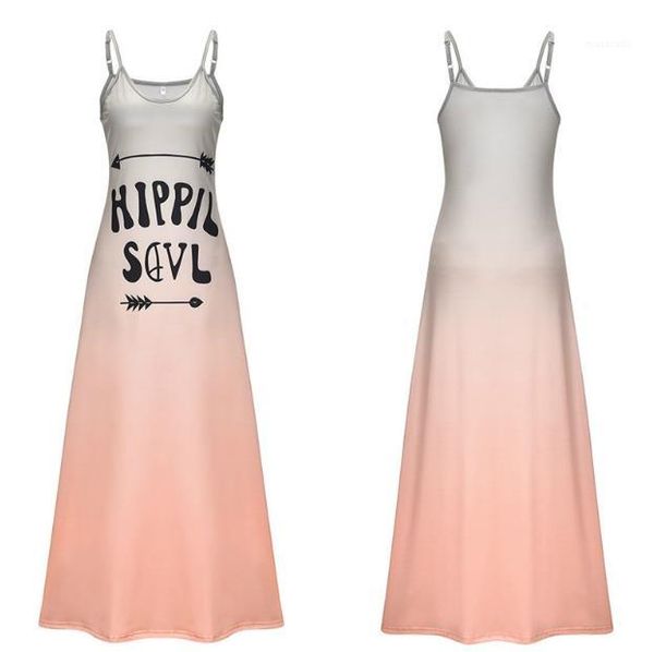

women dresses gradient color letter printed sling casual sleeveless v neck fashion womens dresses slim designer, Black;gray