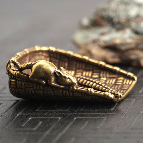 

gift corn portable funny toy vintage desk ornament brass home dustpan statue