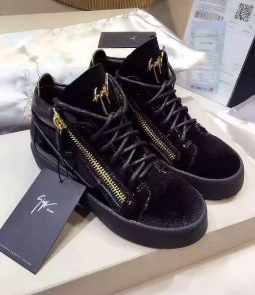 

r15 обувь giuseppe gz zanotti шипованные шипы квартиры обувь повседневная обувь мужчины женщины партии любители кроссовки, Black