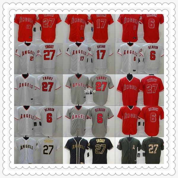 

los angeles 2020 baseball jerseys 6 anthony rendon 27 mike trout 17 shohei ohtani baseball jerseys wholesale quality, Blue;black
