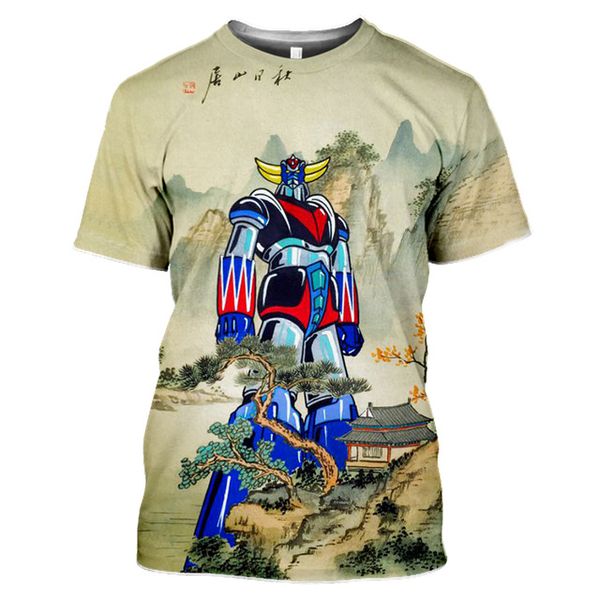 

brand goldorak grendizer homme anime gym 3d print shirts graphic humor harajuku men clothing