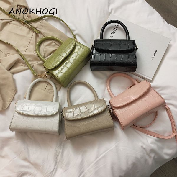 

alligator solid fashion women shoulder bags korean style flap square bag shopping new green female handbags b455